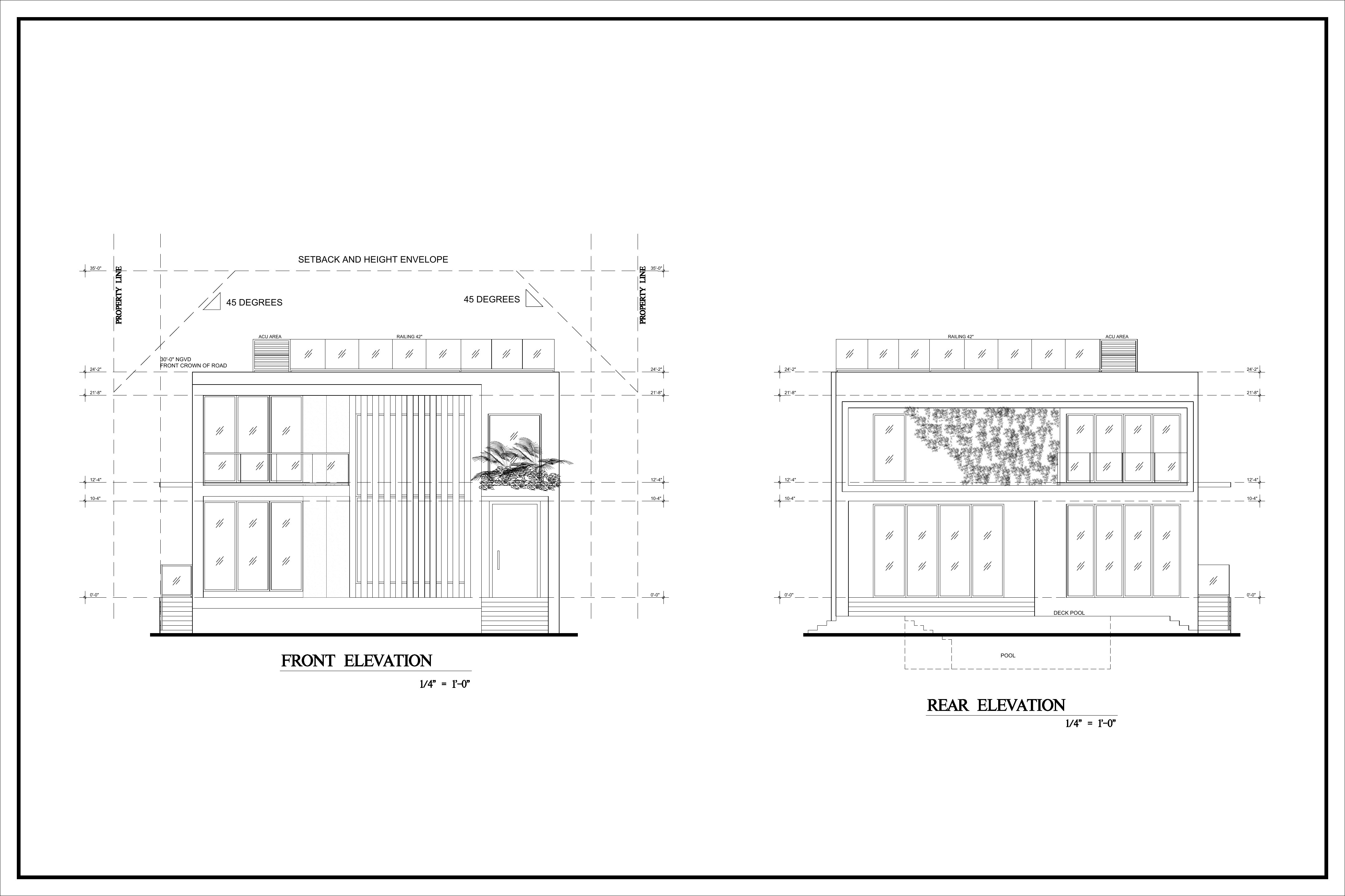 Supplied elevation sheet for Model 02