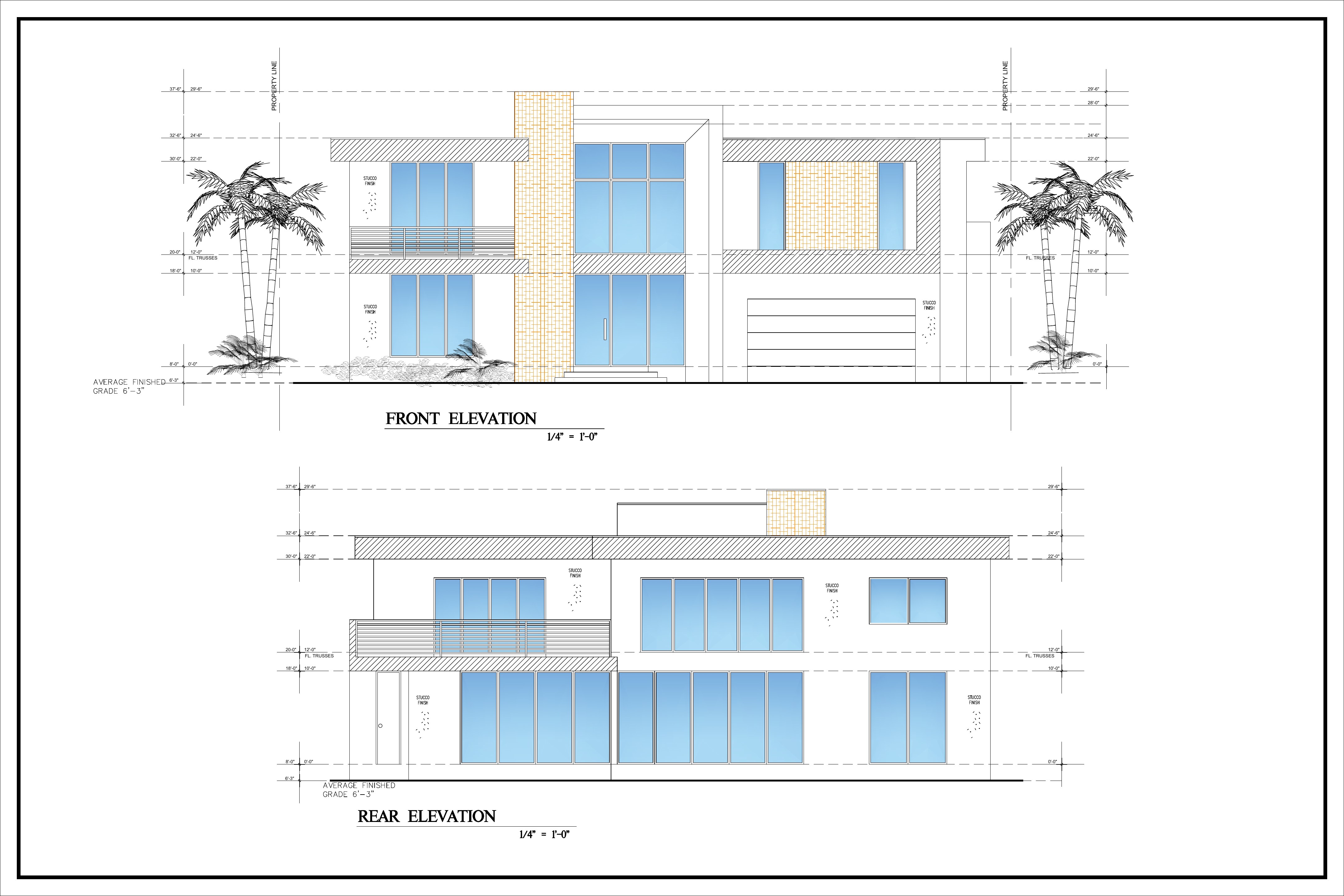 Supplied elevation sheet for Model 03