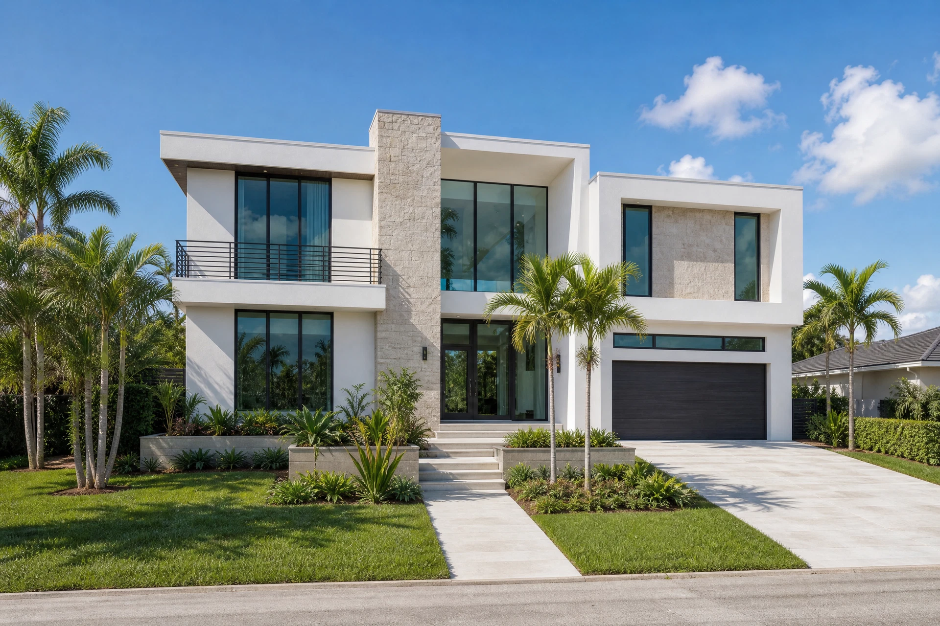 Conceptual exterior visualization of Model 03, a modern South Florida residence
